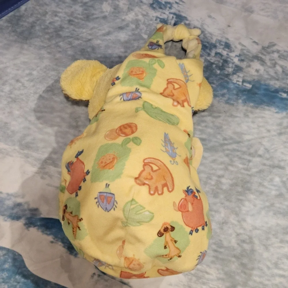 Disney Baby Lion King Simba Swaddle Plush + Baby Nala Crinkle Toy Bundle